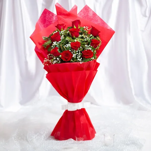 10 red roses bouquet 10 red roses bouquet