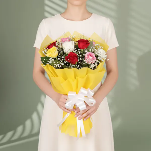 elegant mix roses bunch elegant mix roses bunch