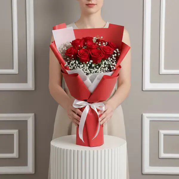 10 red roses bouquet 10 red roses bouquet