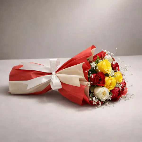 8 mixed roses bouquet 8 mixed roses bouquet