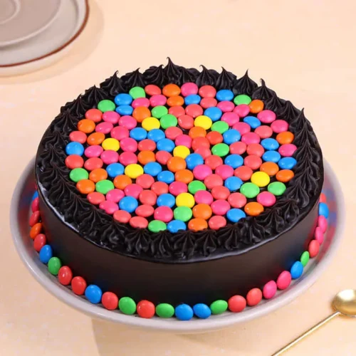 chocolaty jems eggless cake