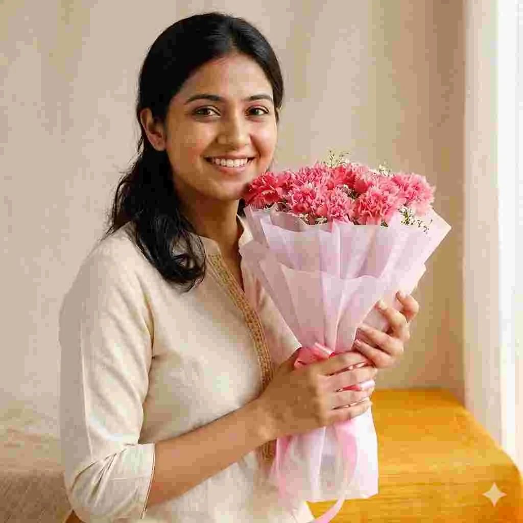 Pink Carnations Bouquet - Image 2