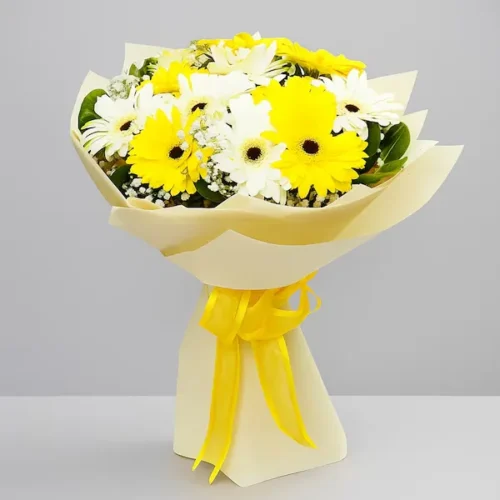 mix gerbera flowers bouquet
