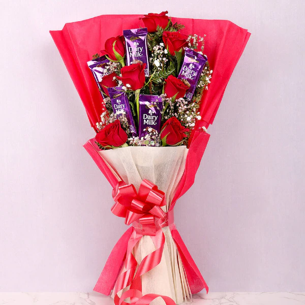 roses and chocolate arrangement roses and chocolate arrangement